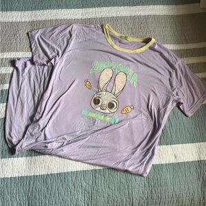 Judy Hopps Zootopia Butter Korea Sleep Shirt Free Size Purple Disney M